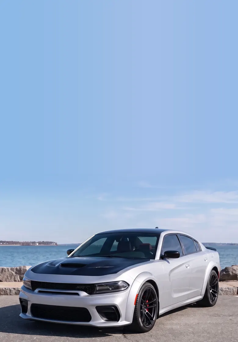 2023 Dodge Charger SRT Hellcat Widebody Jailbreak parked by the bay